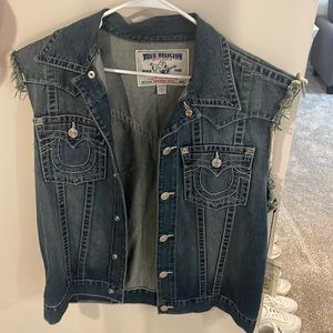 Brand new true religion trucker vest